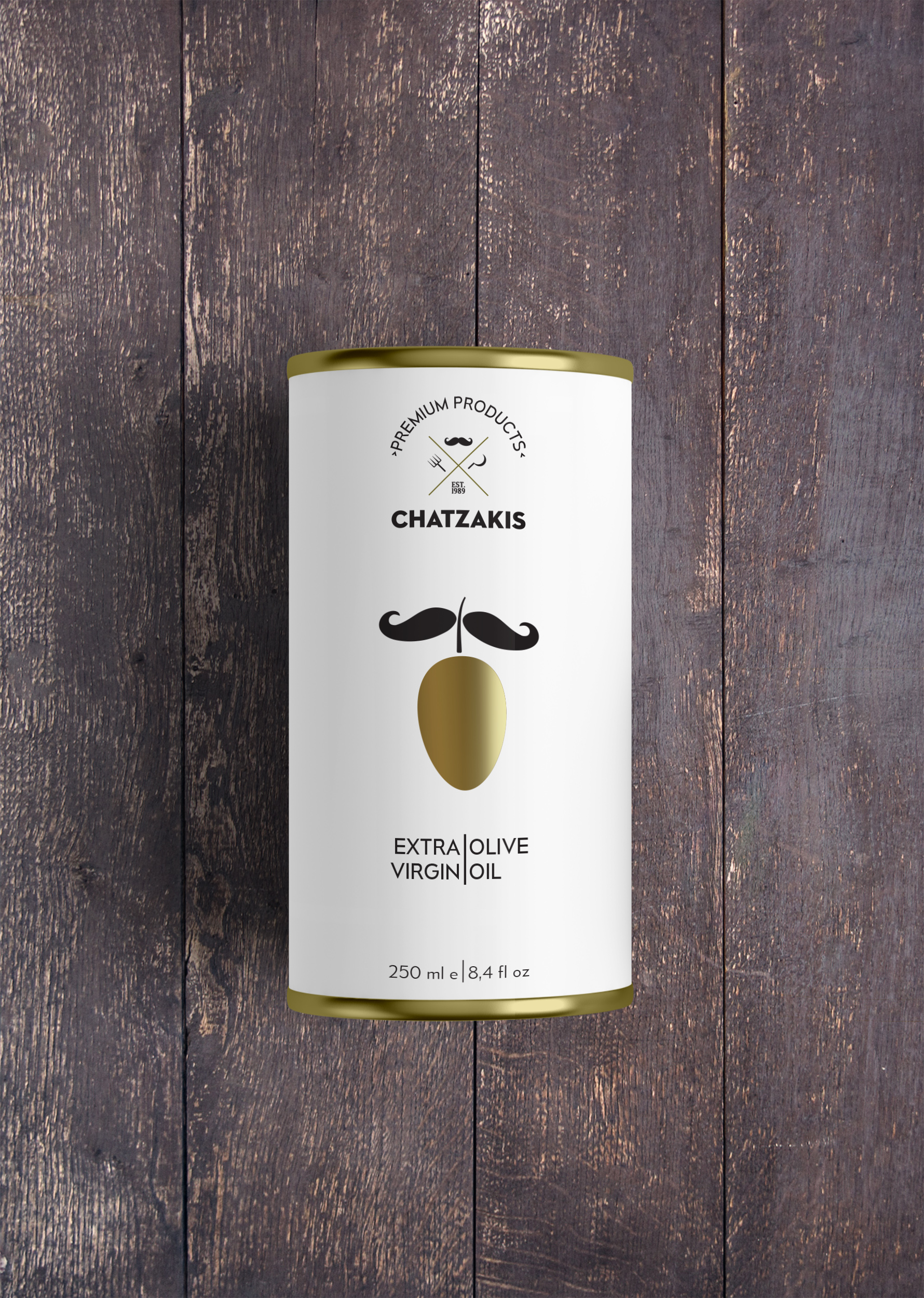 chatzakis premium products evoo - σχεδιασμός ετικετας ελαιολάδου