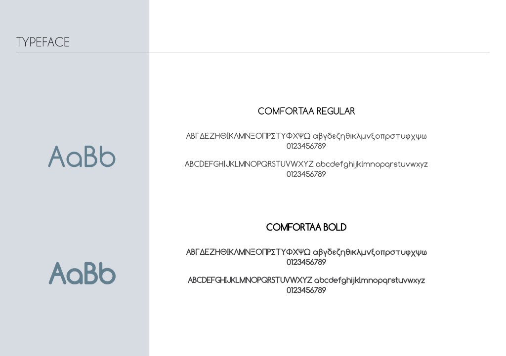 faros restaurant branding design - typeface