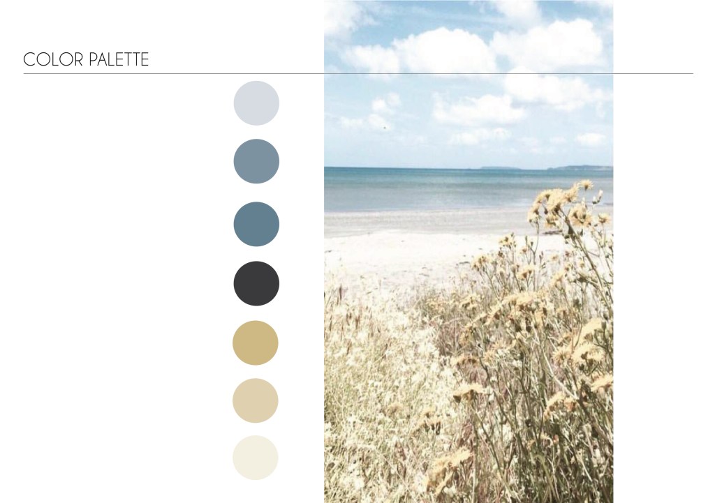 faros restaurant branding design - color palette