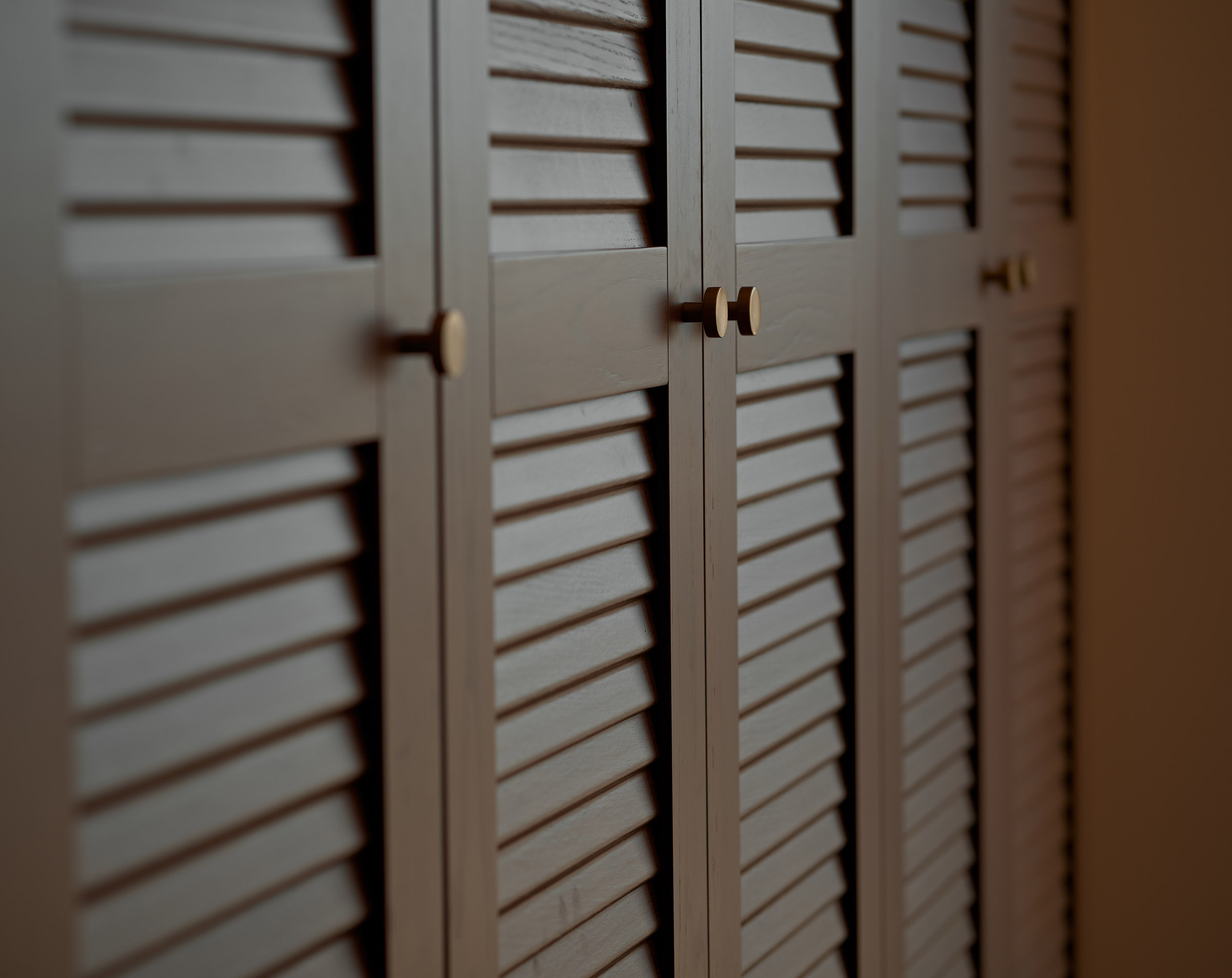 Bedroom of a renovated apartment in Thessaloniki - closet detail