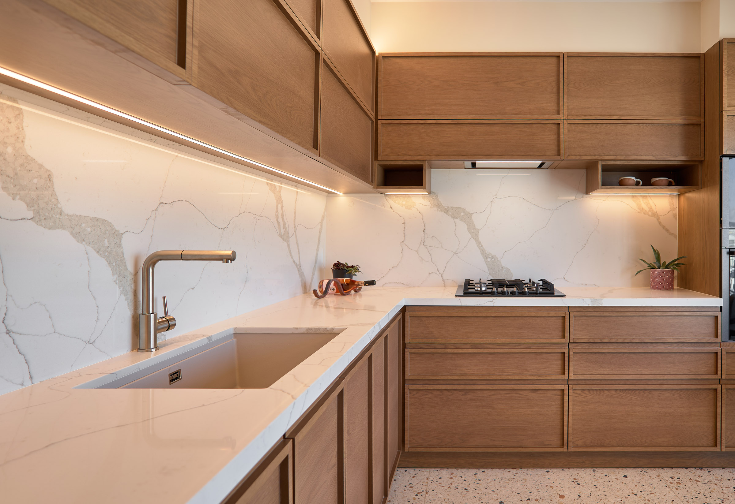 Kitchen of a renovated apartment in Thessaloniki - cabinets