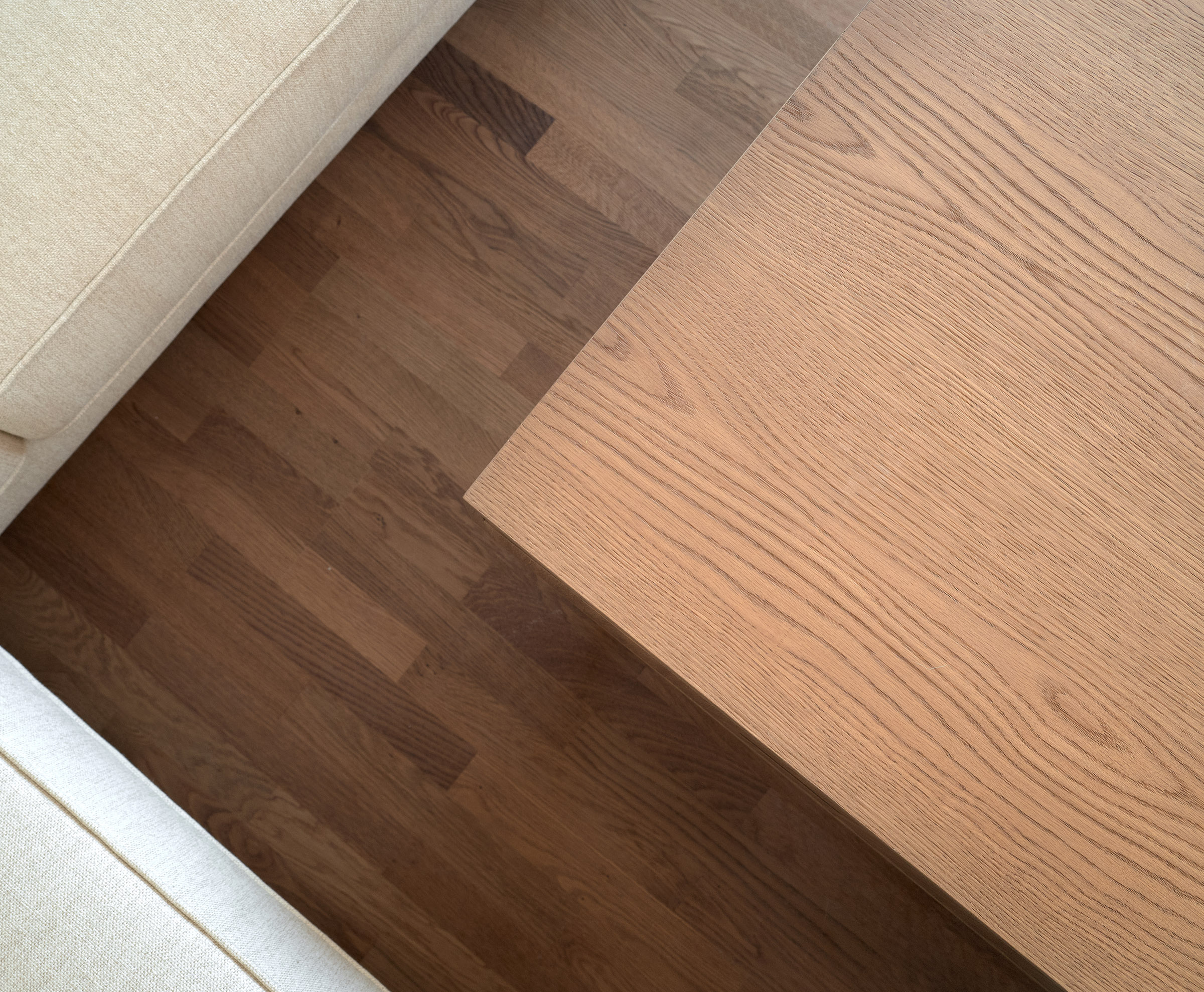 Living room of a renovated apartment in Thessaloniki - table detail